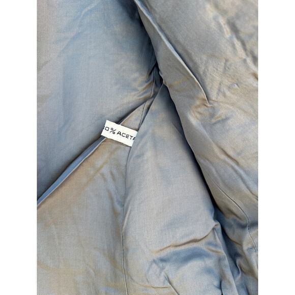 Vintage 100% Pure Wool Gray One Button Blazer, Size‎ Vintage 9 - Picture 3 of 6